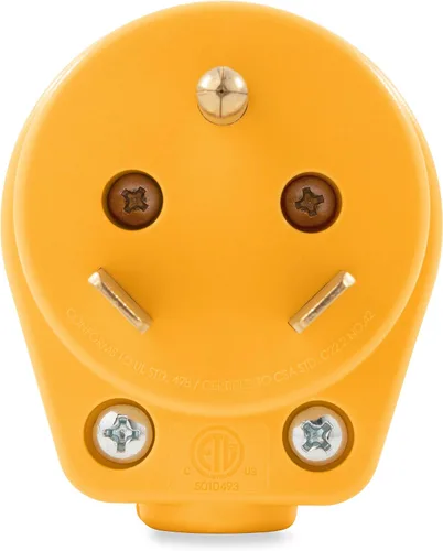 Vista 3 de Camco 55283 30 AMP Mini enchufe macho de repuesto con asa Powergrip