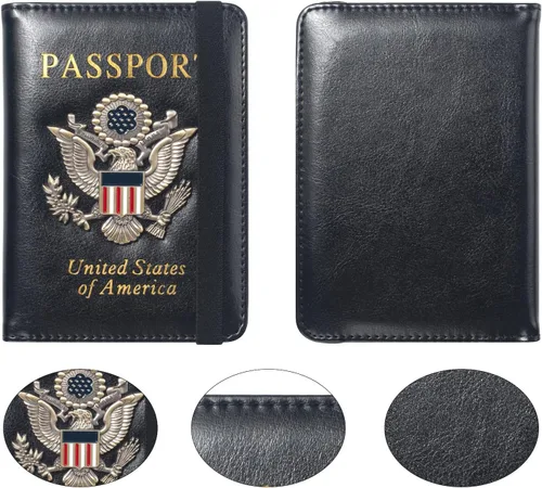 Vista 4 de Tarjetero para pasaporte, Negro