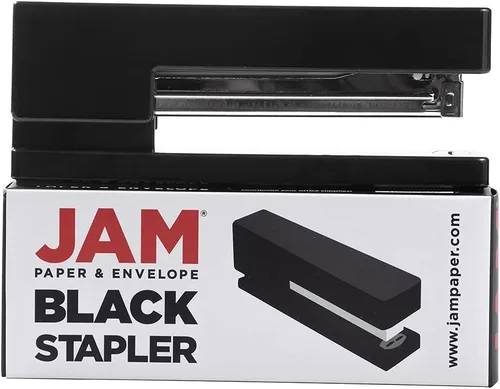 Vista 4 de JAM PAPER Engrapadora moderna para escritorio, color negro, se vende individualmente