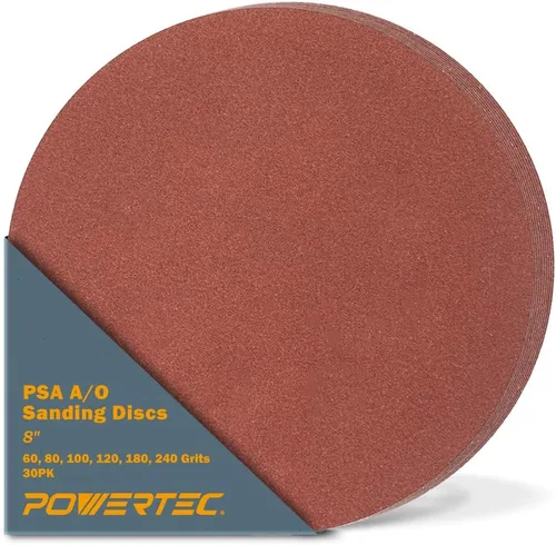 Vista 7 de POWERTEC 10 discos de lijado PSA de grano 60 de 8 pulgadas, papel de lija autoadhesivo de 8 pulgadas, para paneles de yeso, carpintería, pintura