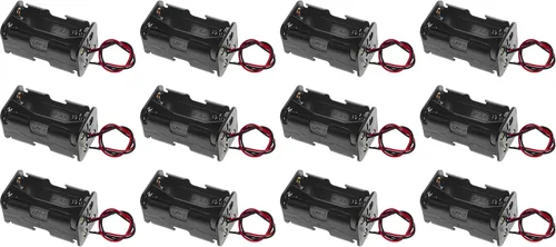 Vista 11 de 2 soportes para 8 pilas AA con clip de batería tipo I cableado y conector a presión estándar Características I Tipo Clip de batería con cable