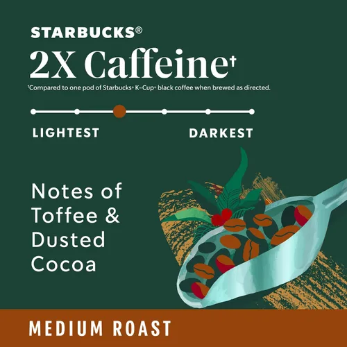 Vista 3 de Starbucks K-Tazas de café con 2 x cafeína Cápsulas de café para cafeína Keurig 6 cajas (60 cápsulas)