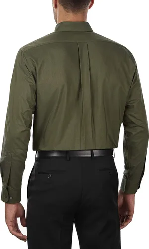 Vista 2 de Van Heusen - Camisa de vestir para hombre, corte regular Oxford lisa