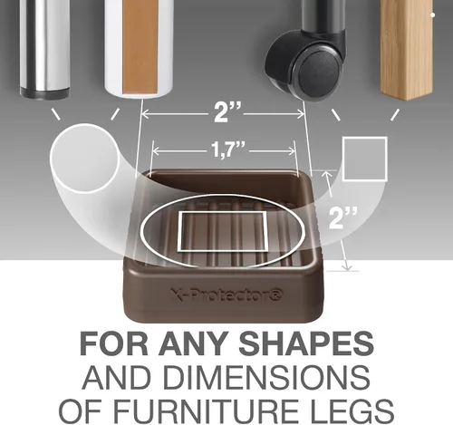 Vista 5 de Copas X-PROTECTOR para muebles – Copas de ruedas de 1.7 pulgadas 4 piezas