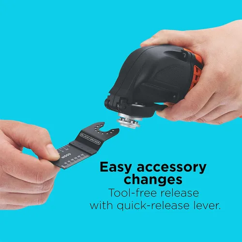 Vista 5 de Black & Decker BD200MTB multiherramienta oscilante de velocidad variable, 2.5 A