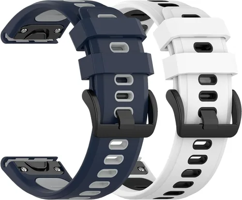 Vista 9 de Paquete de 2 correas de reloj compatibles con Garmin Forerunner 955/955 Solar/945/935/745 Sport Quick Fit Pulsera para Garmin Instinct, Instinct 2