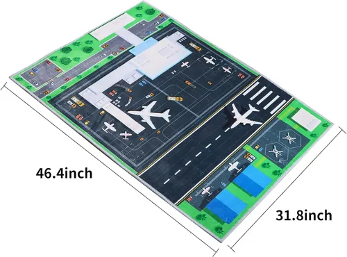 Vista 2 de Alfombra de dormitorio infantil de 31 a 47 pulgadas, alfombra creativa de diversión para el aeropuerto, alfombra suave para niños, bonita alfombra