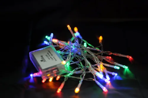 Vista 11 de Cadena Karlling de luces LED azules operadas con batería, 40 unidades, para decoración de boda, fiesta, Navidad, color azul 13ft 40 LED blue
