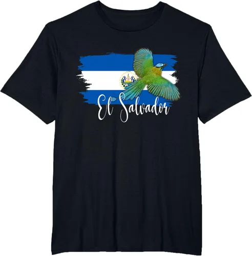 Vista 43 de Camiseta con la bandera de El Salvador, mapa de El Salvador, camiseta de Salvador para mujer, Negro