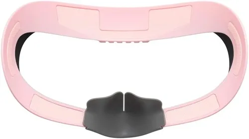 Vista 3 de VR Cover Facial Interface Bracket & Foam Replacement with Lens Protector Cover for Meta Quest 2 (ThrillSeeker Edition - Pink & Light Grey)