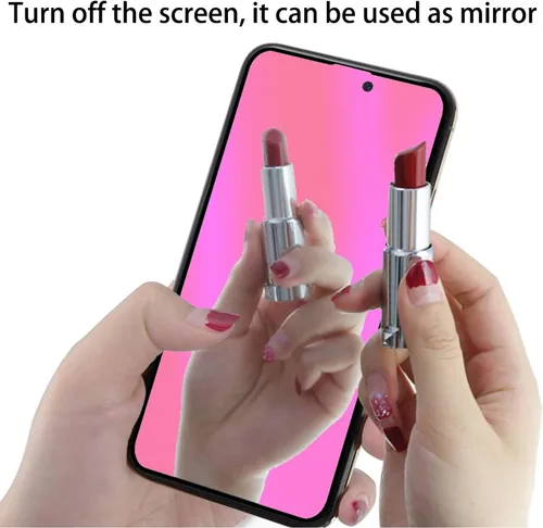 Vista 5 de Paquete de 2 Vidrio Templado Privacidad Anti-Luz Azul Compatible con iPhone X/iPhone XS/iPhone 11 Pro Espejo Protector de Pantalla Anti-Espía