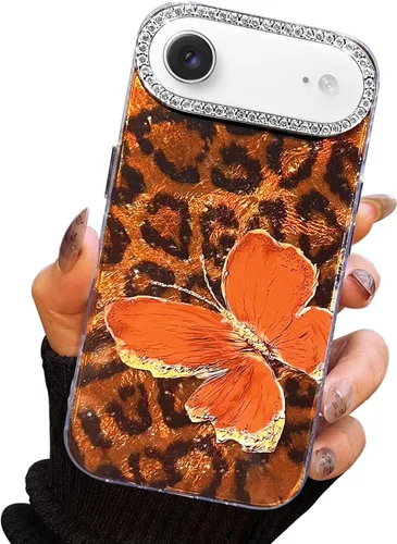 Vista 108 de I-MGAE-IN-AR Funda compacta para iPhone 11, diseño de mariposa, marco de protección de lente de cámara con diamante 3D, bonitas fundas protectoras