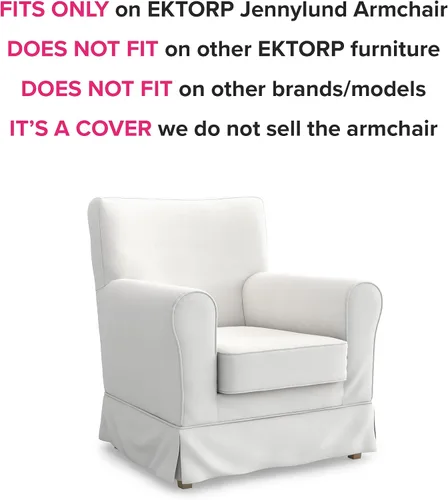 Vista 2 de MASTERS OF COVERS Ektorp Jennylund - Funda de repuesto para sillón IKEA Ektorp Jennylund (blanco frío)