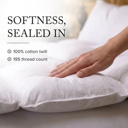 Vista 6 de The Ritz-Carlton Featherbed - Relleno de plumas hipoalergénico con funda de algodón - Queen