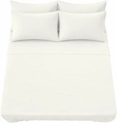 Vista 15 de Shreem Linen Juego de sábanas tamaño individual de 6 piezas, sábanas 100% algodón egipcio, ropa de cama de lujo de hotel, bolsillo profundo de 18