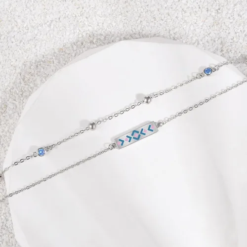 Vista 90 de CHIC & ARTSY Tobilleras delicadas de plata de ley S925 para verano, pulsera de tobillo ajustable multicapa para playa, joyería de pie para mujer