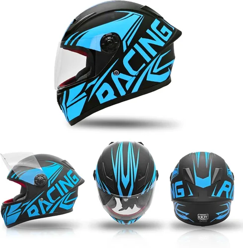 Vista 3 de SanQing - Casco de motocicleta de cara completa para niños, motocross, bicicleta de tierra, ATV, BMX, kart, todoterreno, para 4 ruedas, niño, niña