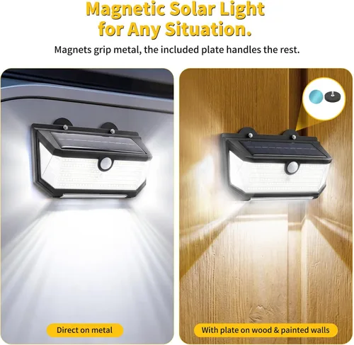 Vista 2 de SUPAREE Luz solar magnética RV con luces ámbar