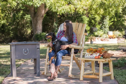 Vista 7 de Leigh Country Silla Rocker Single Aspen Log TX 95100