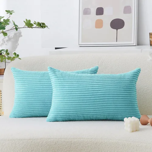 Vista 58 de Home Brilliant - Juego de 2 fundas de cojín decorativas de terciopelo a rayas, 16 x 16 pulgadas, para sillas y sofás, color verde salvia, verde