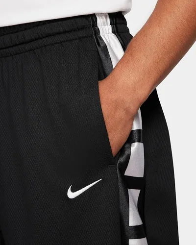 Vista 4 de Nike Pantalones cortos de baloncesto Elite para hombre, GrisNegroBlanco