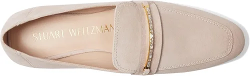 Vista 2 de Stuart Weitzman Crystal Deco Jet Mocasines para mujer, estilo sin cordones con silueta de mocasín, mocasines ligeros y cómodos