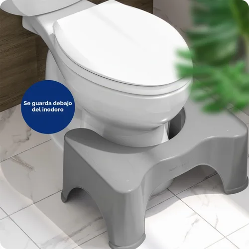 Vista 6 de Squatty Potty The Original - Taburete de inodoro para baño, color gris, 9 pulgadas
