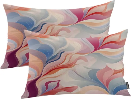 Vista 80 de Shrahala Juego de 2 fundas de almohada de mandala de color beige para exteriores, cuadradas, mandala, para interiores, de lino resistente al agua
