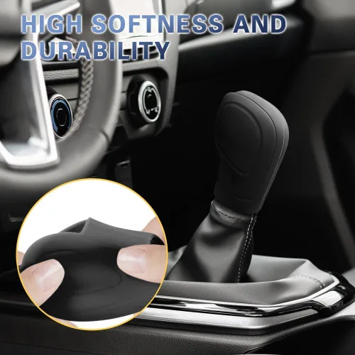 Vista 4 de Funda para Pomo de Palanca de Cambios de Automóvil, Funda para Palanca de Cambios de Automóvil, Protector de Palanca de Cambios de Auto