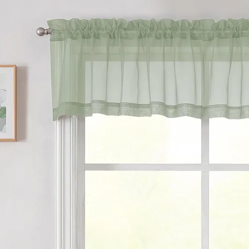 Vista 238 de 2 paneles de cortinas traslúcidas blancas para dormitorio, sala de estar, 96 pulgadas de largo, modernas, suaves, ligeras, con bolsillo para barra