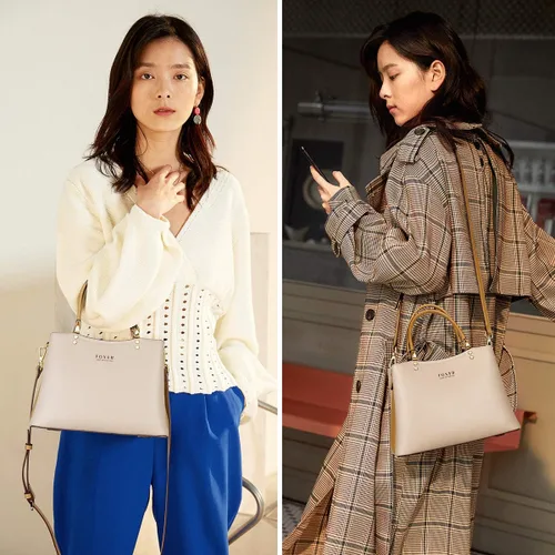 Vista 6 de Leather Handbags for Women, Genuine Leather Ladies Top-handle Bags with Adjustable Shoulder Strap Women's Designer Tote Bags Womens Crossbody