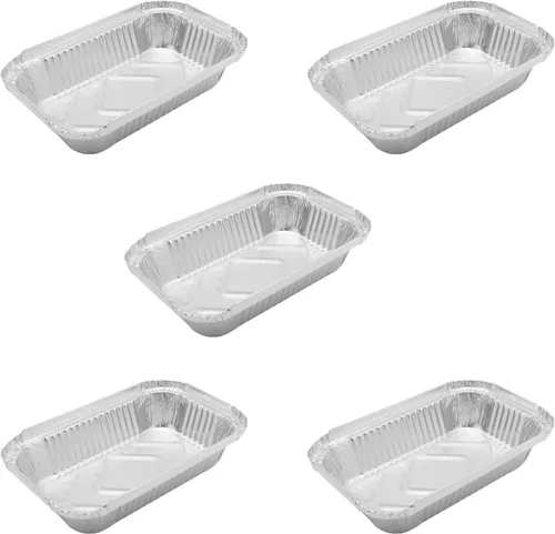 Vista 12 de Othmro Recipientes de alimentos de papel de aluminio de 3.2 x 1.5 pulgadas (DiaxH), bandejas desechables para llevar, 100 sartenes redondas de papel