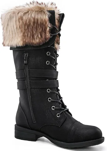 Vista 3 de Globalwin. - Botas de combate hasta la rodilla para mujer.