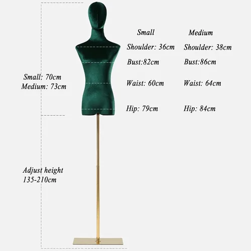 Vista 4 de Stylish Black Female Mannequin Torso with Head - Armless Size M Dress Form on Sturdy Metal Stand for Clothing Store Display, Perfect for Fashion