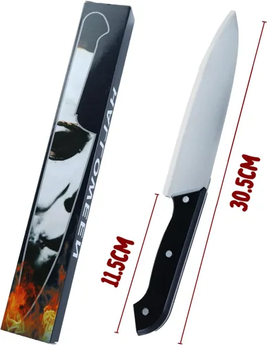 Vista 2 de Paquete de 2 cuchillos clásicos para Halloween, películas de terror, cosplay, accesorios de terror