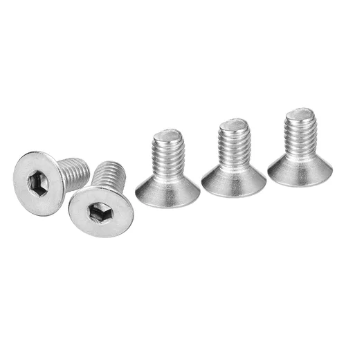Vista 15 de DTGN Tornillos de cabeza plana con tuerca de vaso hexagonal M3-0.5 x 6 mm, paquete de 100, tornillos de cabeza plana con tuerca hexagonal de acero