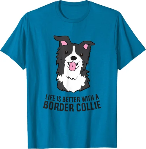 Vista 6 de Camiseta Border Collie Owner Life Is Better With a Border Collie Dog, Blanco, S