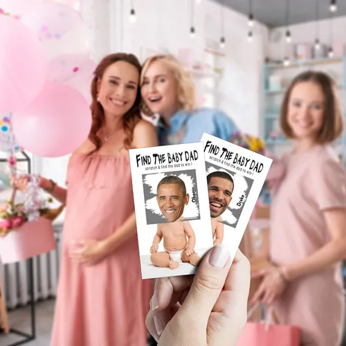 Vista 5 de Juegos de rascar para baby shower para niños, tarjetas para raspar, revelación de género y suministros de juegos de fiesta de embarazo, 36 tarjetas