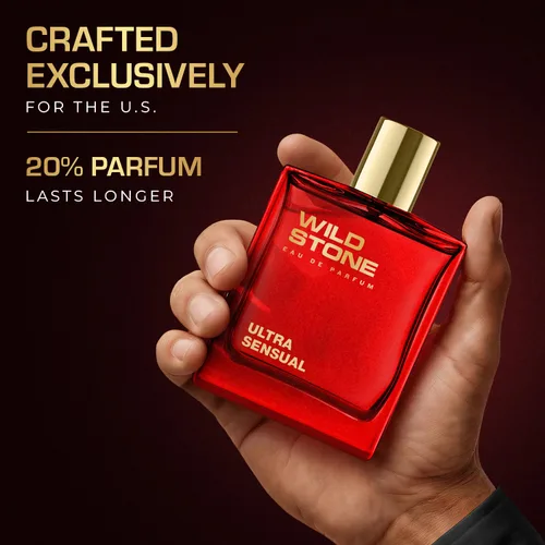 Vista 2 de Wild Stone Eau De Parfum Ultra Sensual 3.38oz, 3.4 fl oz Perfume EDP de lujo para hombres Fragancia premium intensa de larga duración 100%