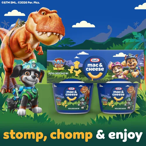 Vista 8 de Kraft - Tazas de macarrones y queso fáciles de microondas con formas de pasta Nickelodeon Paw Patrol (paquete de 4 unidades, tazas de 1.9 onzas)