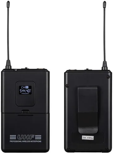 Vista 4 de Sistema de Micrófono Inalámbrico Pro Audio 8 Canales UHF 8 Bodypacks Lavalier 8 Micrófonos de Solapa 8 Auriculares para Sistema de Karaoke