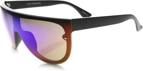 Vista 3 de zeroUV 80s Baseball Sunglasses, Mirrored Men Sports Glasses, Women Goggles for Cycling, Wraparound Visor Shield