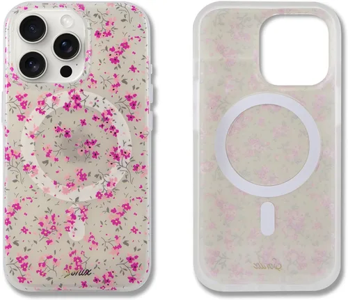 Vista 60 de Sonix x Barbie Funda para iPhone 15 Pro Compatible con MagSafe Probada para caídas de 10 pies Golden Hour