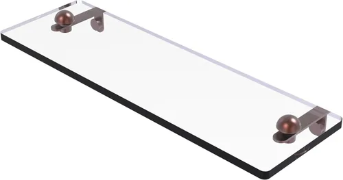 Vista 4 de Allied Brass RC-1/16 - Estante de cristal con bordes biselados, 16 pulgadas, color gris mate