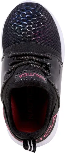 Vista 4 de Nautica - Tenis modernos y con detalles metálicos para niñas, zapato deportivo para correr con cordones I kappil I (niña grande, niña pequeña, niña)