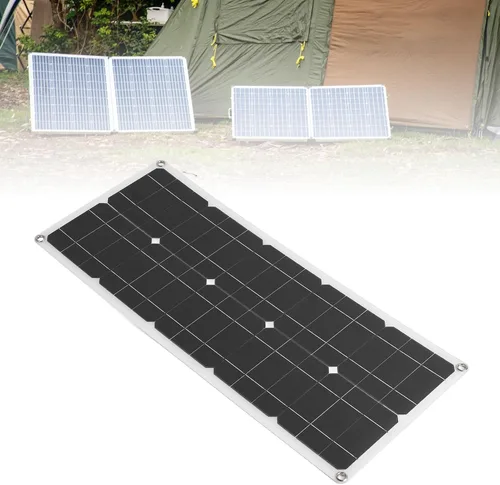 Vista 3 de Asixxsix Solar Panel Kit, 100W OBD Plug Solar Charge Controller Foldable Panel Energy Storage Flexible, Monocrystalline Kit for Outdoor RV Boat