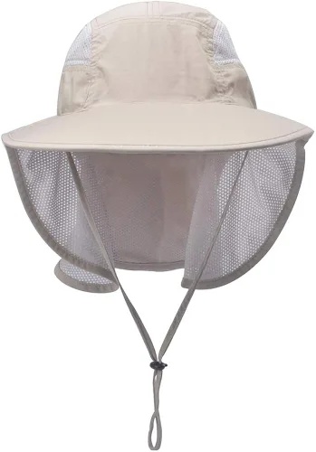 Vista 3 de lenikis Sombreros unisex para actividades al aire libre, protección UV, con solapa para el cuello