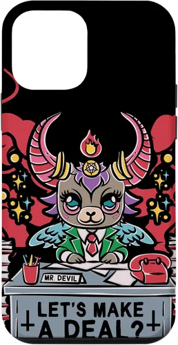 Vista 16 de Funda para iPhone 16 Kawaii Pastel Goth Make A Deal Baphomet Aesthetic Nu Cute Case
