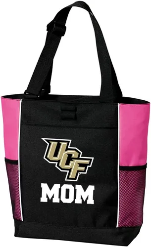Vista 7 de Broad Bay UCF Tote Bags University of Central Florida Totes Knights Logo, 600D Polyester Canvas, Adjustable Web Handles, Front Pocket, Side Mesh
