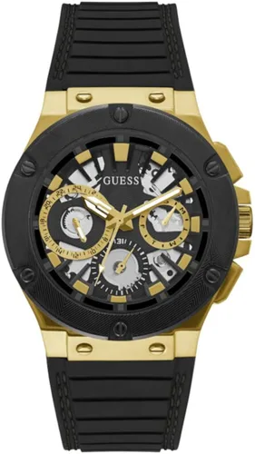 Vista 2 de GUESS US Black Silicone Multifunction Watch